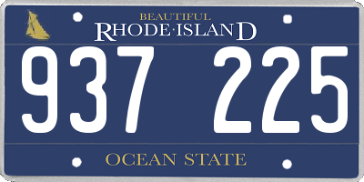 RI license plate 937225