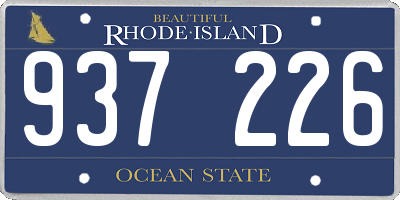 RI license plate 937226