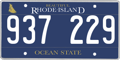 RI license plate 937229