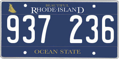 RI license plate 937236