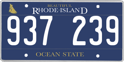 RI license plate 937239