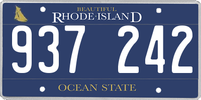 RI license plate 937242