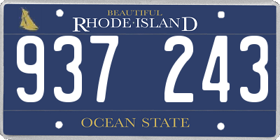 RI license plate 937243