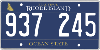 RI license plate 937245
