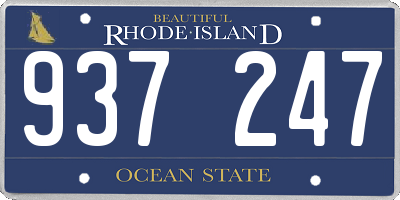 RI license plate 937247