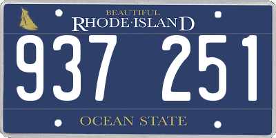 RI license plate 937251