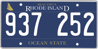 RI license plate 937252