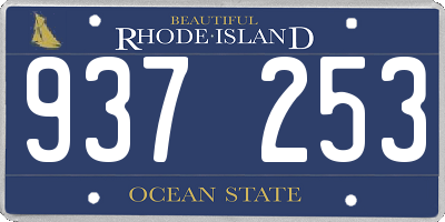 RI license plate 937253