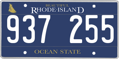 RI license plate 937255