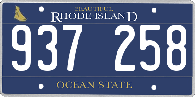 RI license plate 937258
