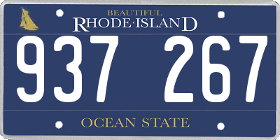 RI license plate 937267