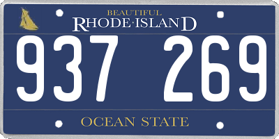 RI license plate 937269