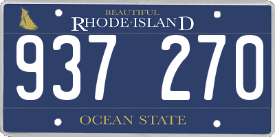 RI license plate 937270