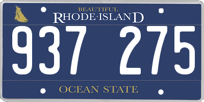 RI license plate 937275