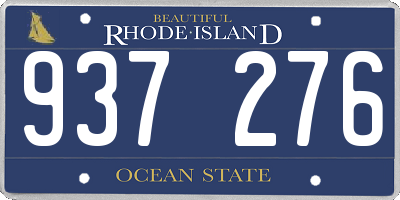RI license plate 937276