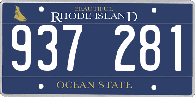 RI license plate 937281