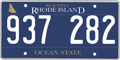 RI license plate 937282