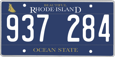 RI license plate 937284
