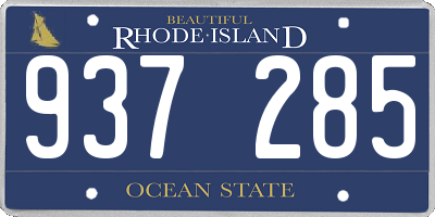 RI license plate 937285