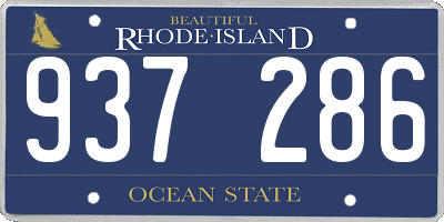 RI license plate 937286