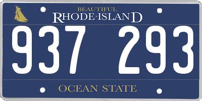 RI license plate 937293