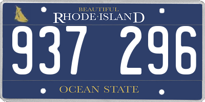 RI license plate 937296
