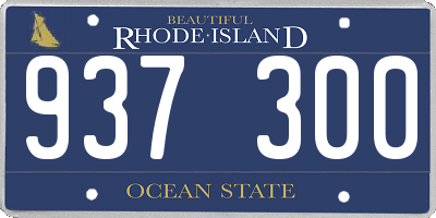 RI license plate 937300