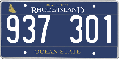 RI license plate 937301