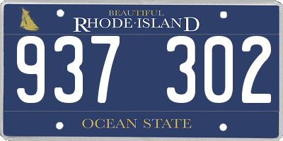 RI license plate 937302