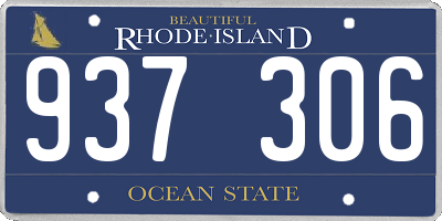 RI license plate 937306