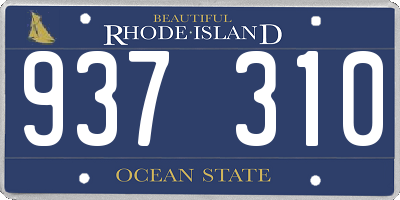 RI license plate 937310