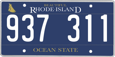 RI license plate 937311