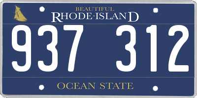 RI license plate 937312