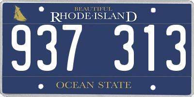 RI license plate 937313