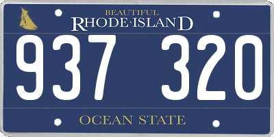 RI license plate 937320