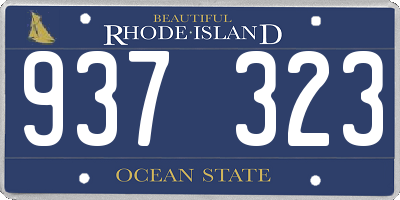 RI license plate 937323