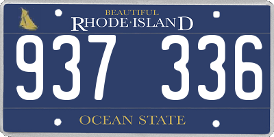 RI license plate 937336