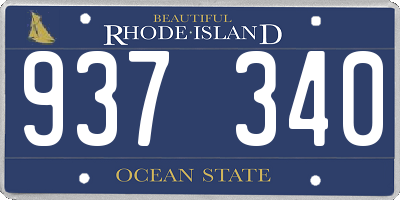 RI license plate 937340