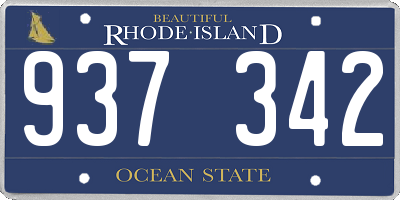 RI license plate 937342