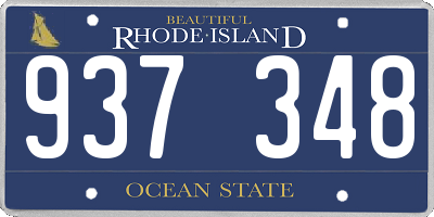 RI license plate 937348