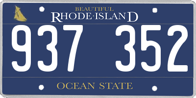 RI license plate 937352