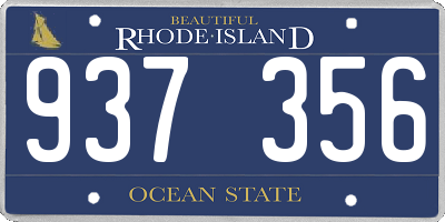 RI license plate 937356