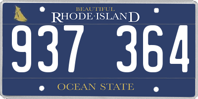 RI license plate 937364