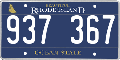 RI license plate 937367