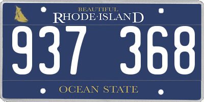 RI license plate 937368