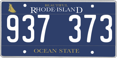 RI license plate 937373