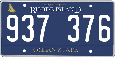 RI license plate 937376