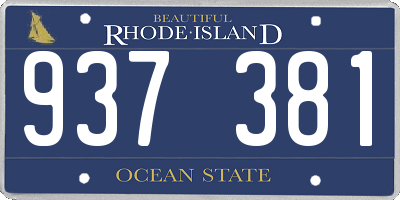 RI license plate 937381