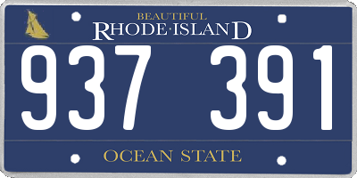 RI license plate 937391
