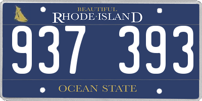 RI license plate 937393